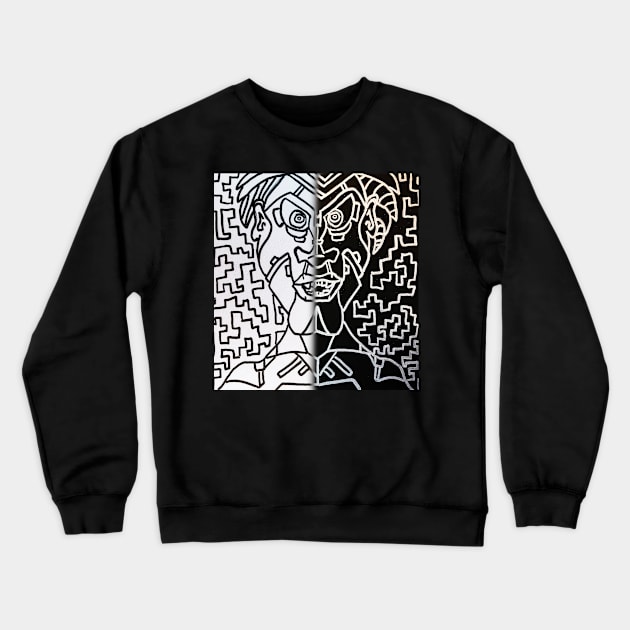 Dual Nature Crewneck Sweatshirt by Bert Fiddler ART